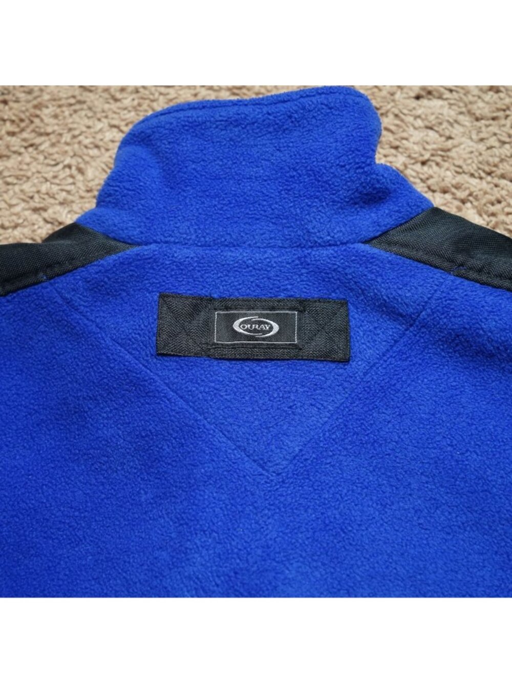Y2K Ouray Aspen Colorado Fleece Sweatshirt Mens L Blue 1/4 Zip Pullover Ski - Picture 11 of 11